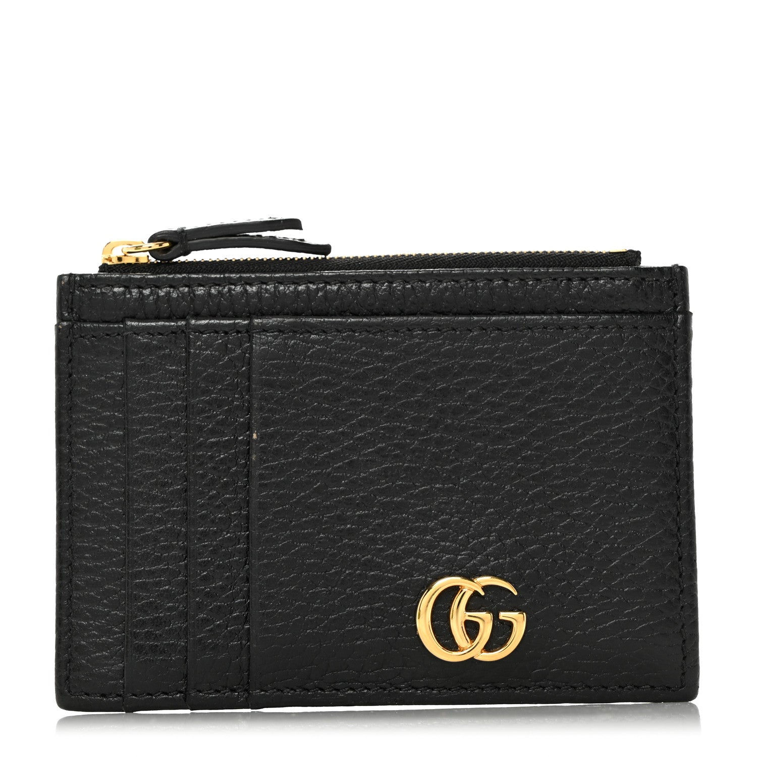 Gucci Dollar Calfskin GG Marmont Coin Case Card Holder Black 1 of 8