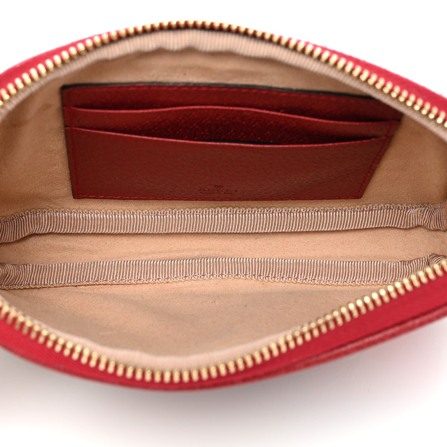 GG Supreme Monogram Flora Web Ophidia Wristlet Bag Red