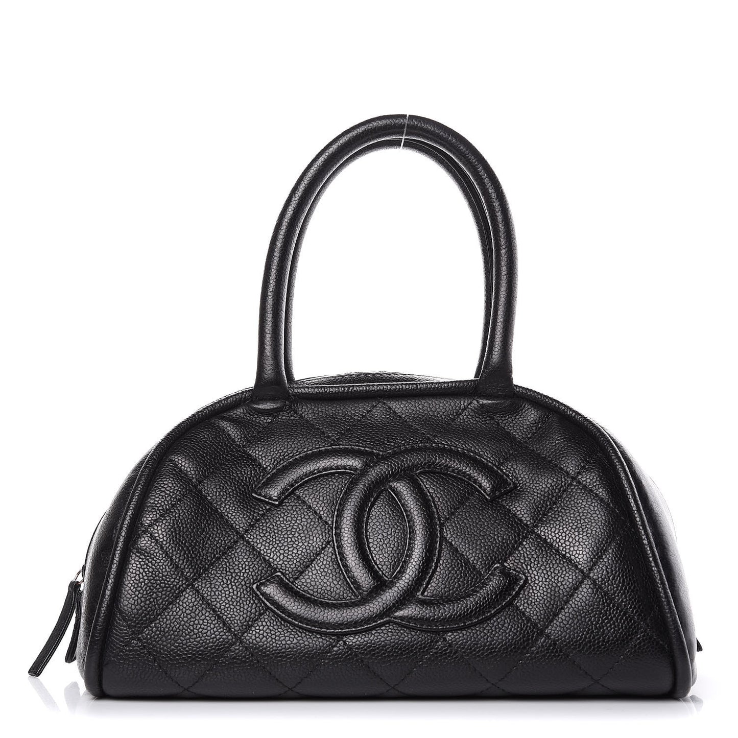 Caviar Quilted Small Bowler Black