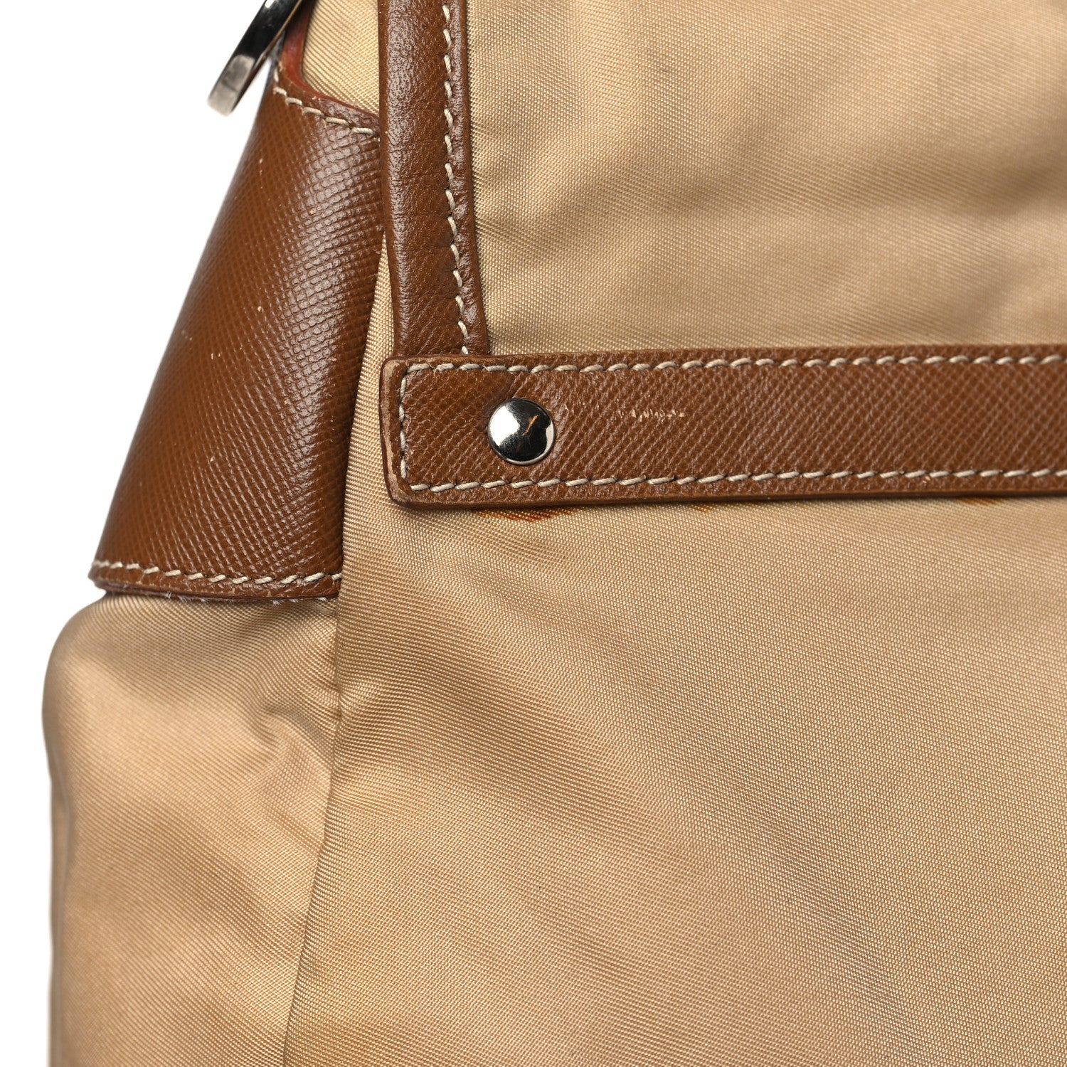 Prada Tessuto Nylon Messenger Bag Beige 17 of 18