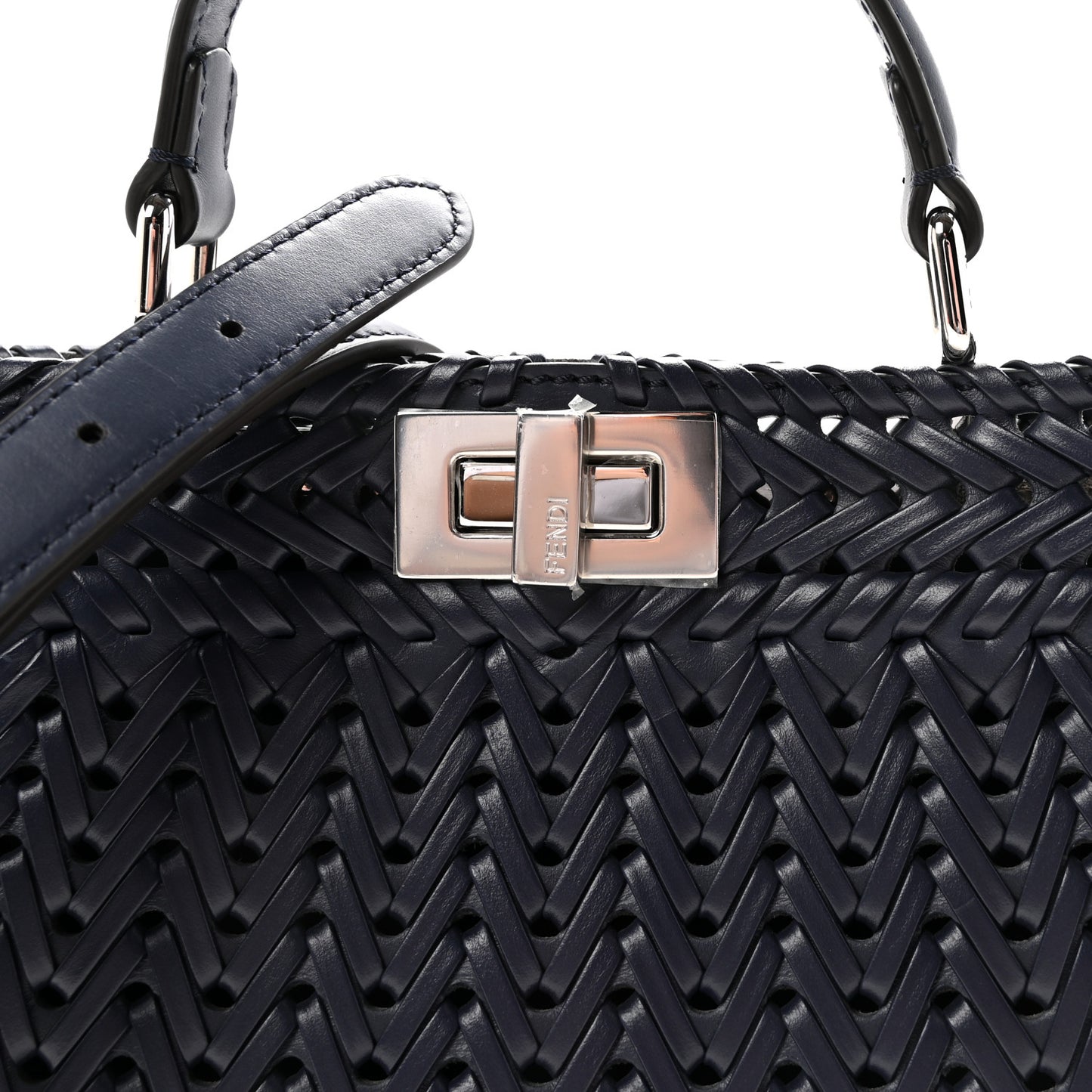 Vitello King Shiny Nappa Intreccio Petite Peekaboo I SEE U Satchel Midnight