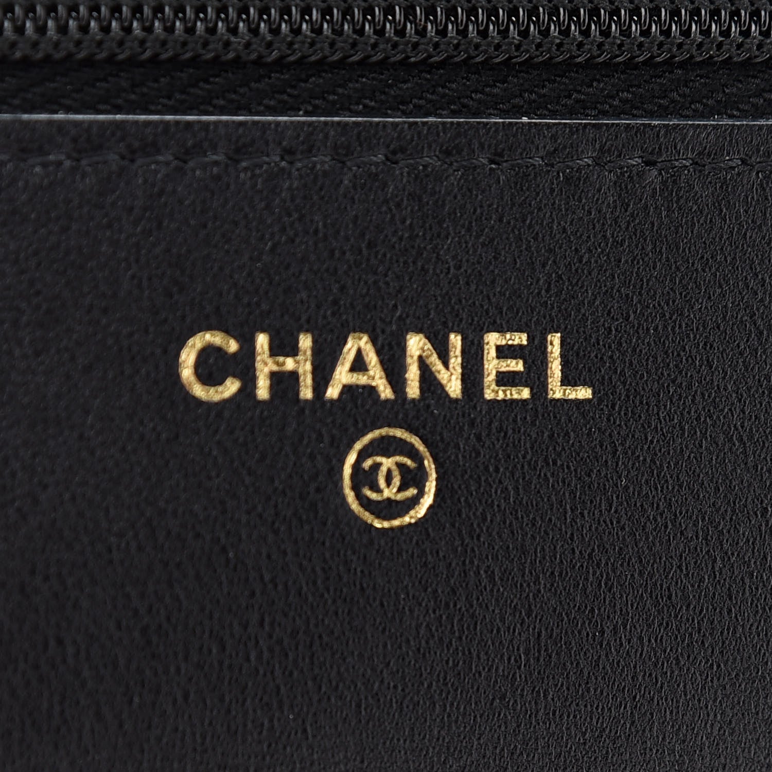 Chanel Lambskin Quilted Wallet On Chain WOC Black 5 of 9