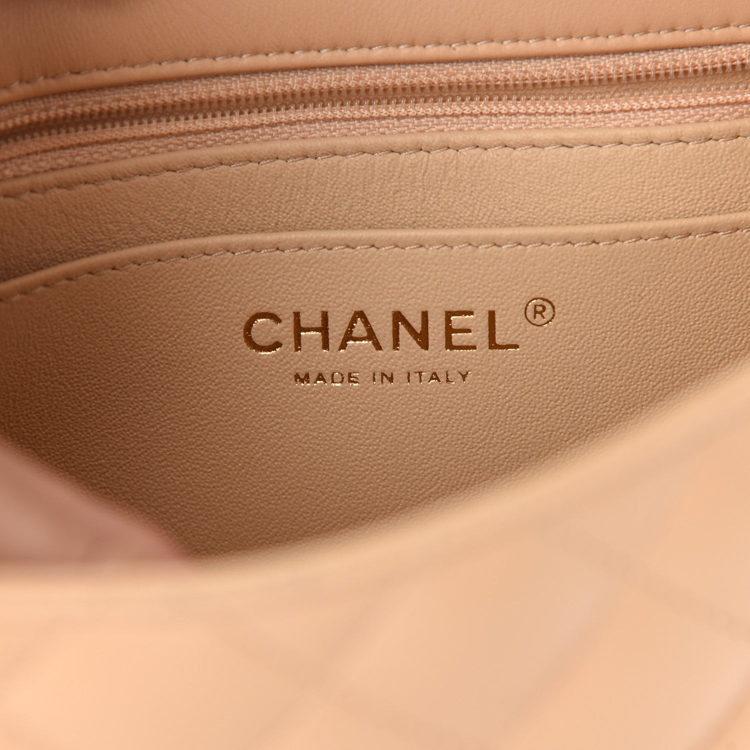 Chanel Lambskin Quilted Mini Square Flap Beige 5 of 8