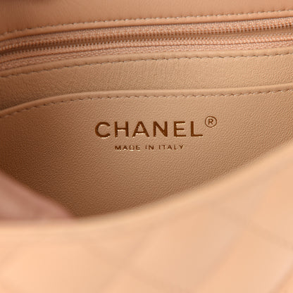 Chanel Lambskin Quilted Mini Square Flap Beige 5 of 8