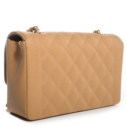 Chanel Caviar Quilted Medium Single Flap Beige 3 of 9