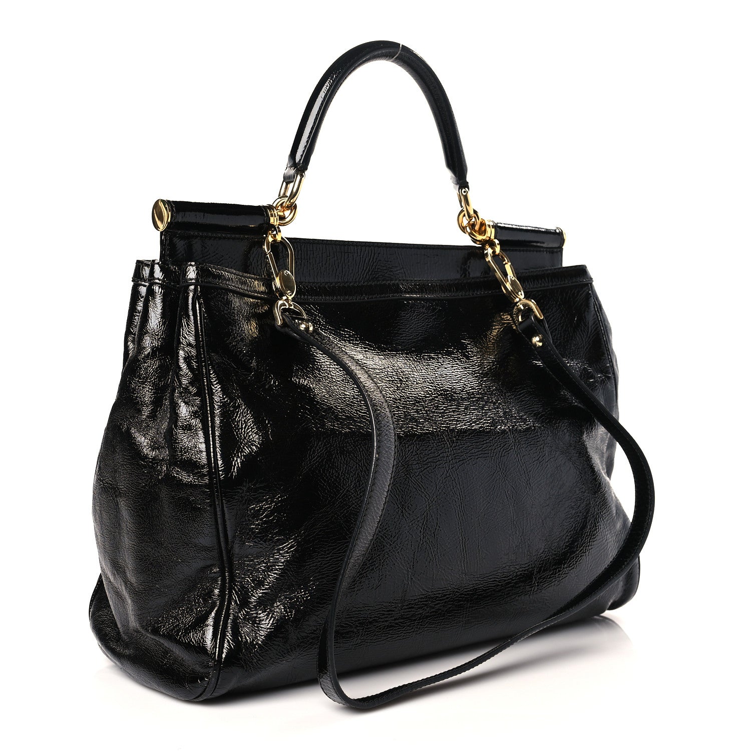 Dolce & Gabbana Patent Miss Sicily Tote Black 3 of 8