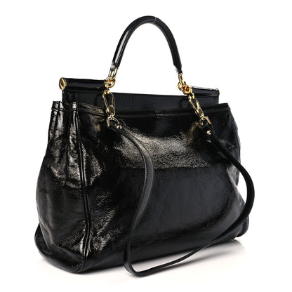 Dolce & Gabbana Patent Miss Sicily Tote Black 3 of 8