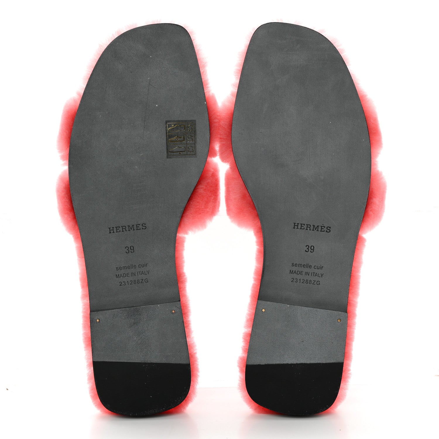 Hermes Woolskin Oran Sandals 39 Rose Du Desert 5 of 8