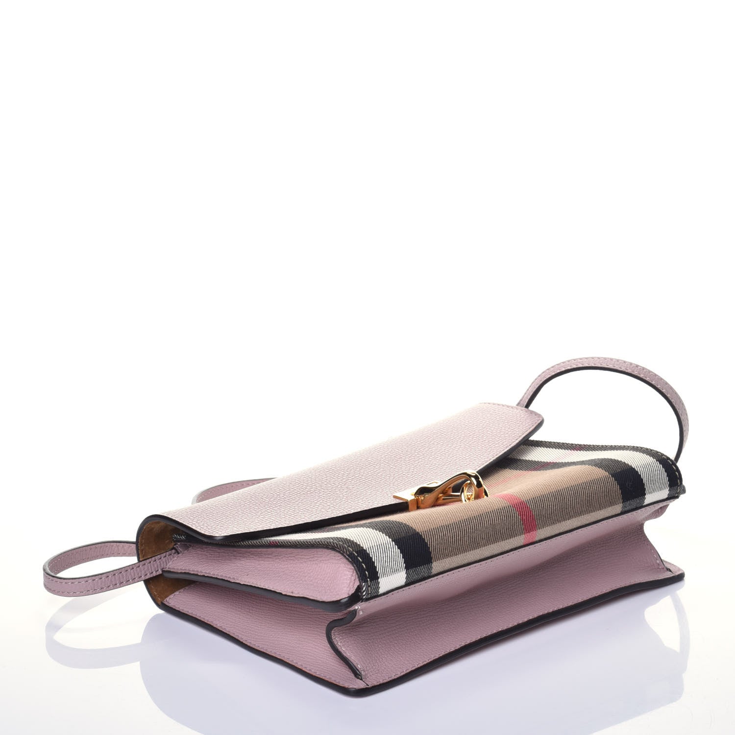 Burberry Derby Calfskin House Check Small Macken Crossbody Bag Pale Orchid 4 of 8