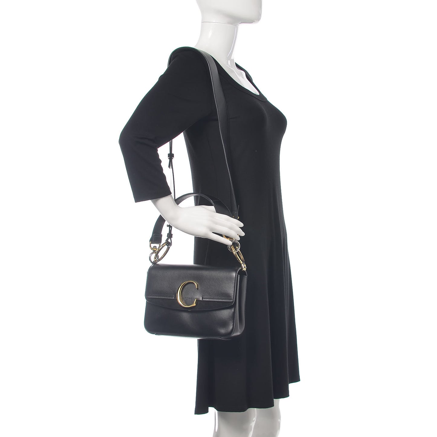 Calfskin Small C Double Carry Black