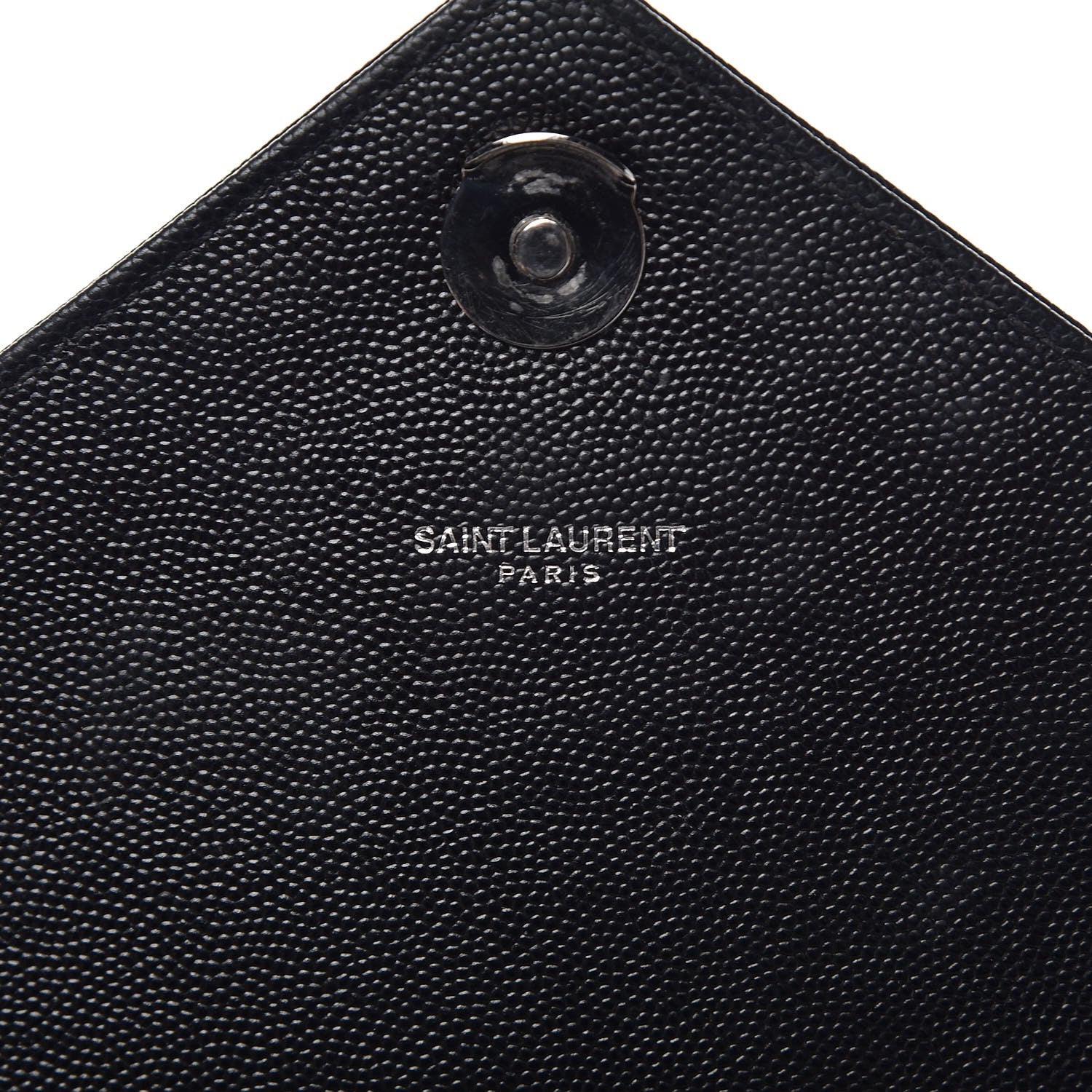 Saint Laurent Grain De Poudre Textured Mixed Matelasse Large Triquilt Monogram Monochrome Satchel Black 6 of 11