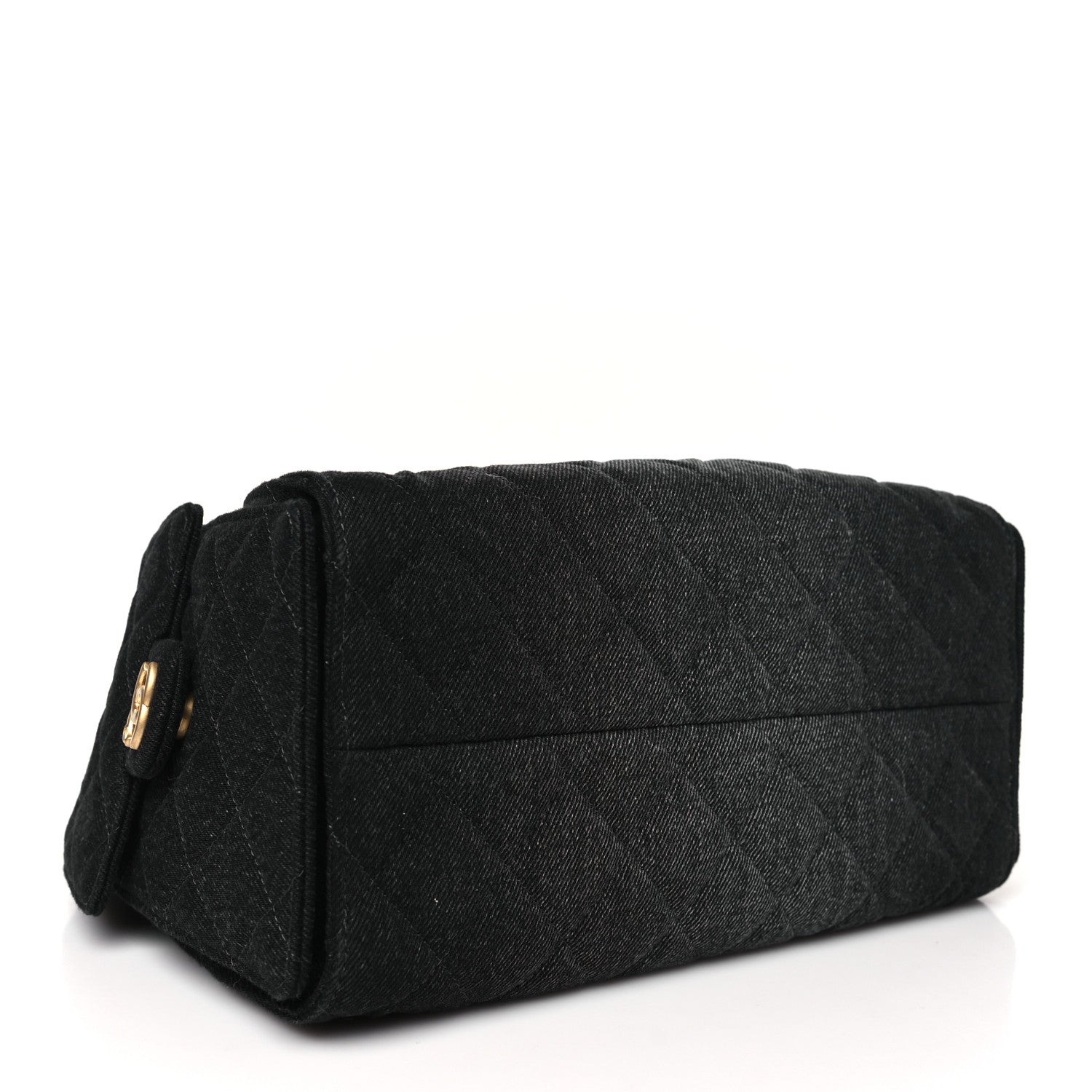 Chanel Washed Denim Quilted Small Chanel 25 Handbag Black 4 of 10