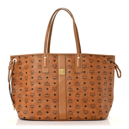 MCM Visetos Large Liz Reversible Shopper Tote Cognac 1 of 19