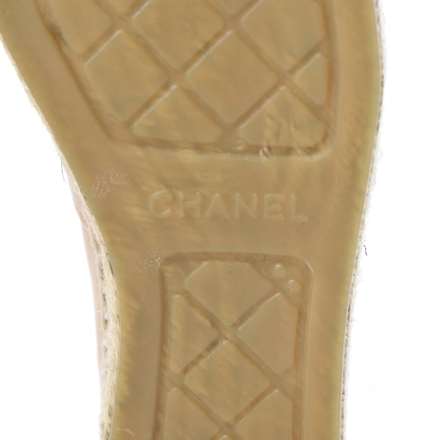 Chanel Lambskin CC Espadrilles 38 Beige Black 8 of 11