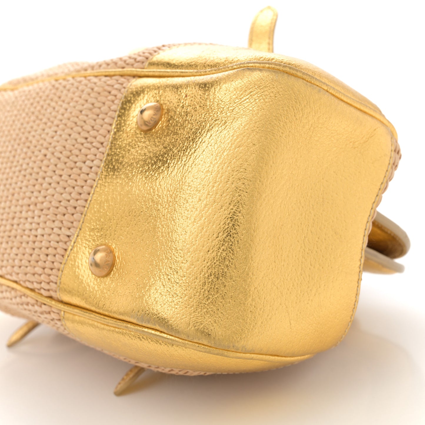 Paglia Cinghiale Frame Tote Naturale Oro