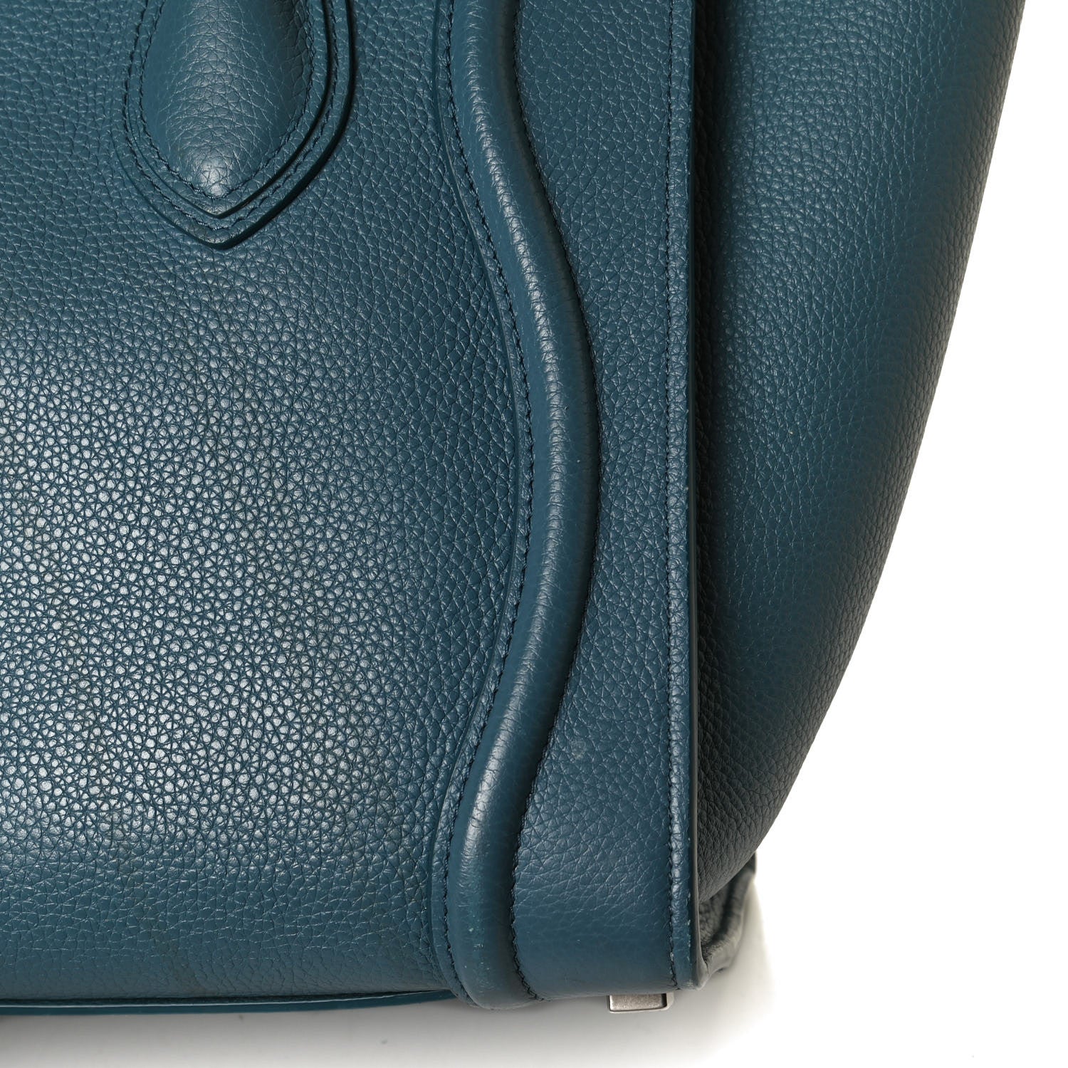 Celine Drummed Calfskin Micro Luggage Slate 15 of 15