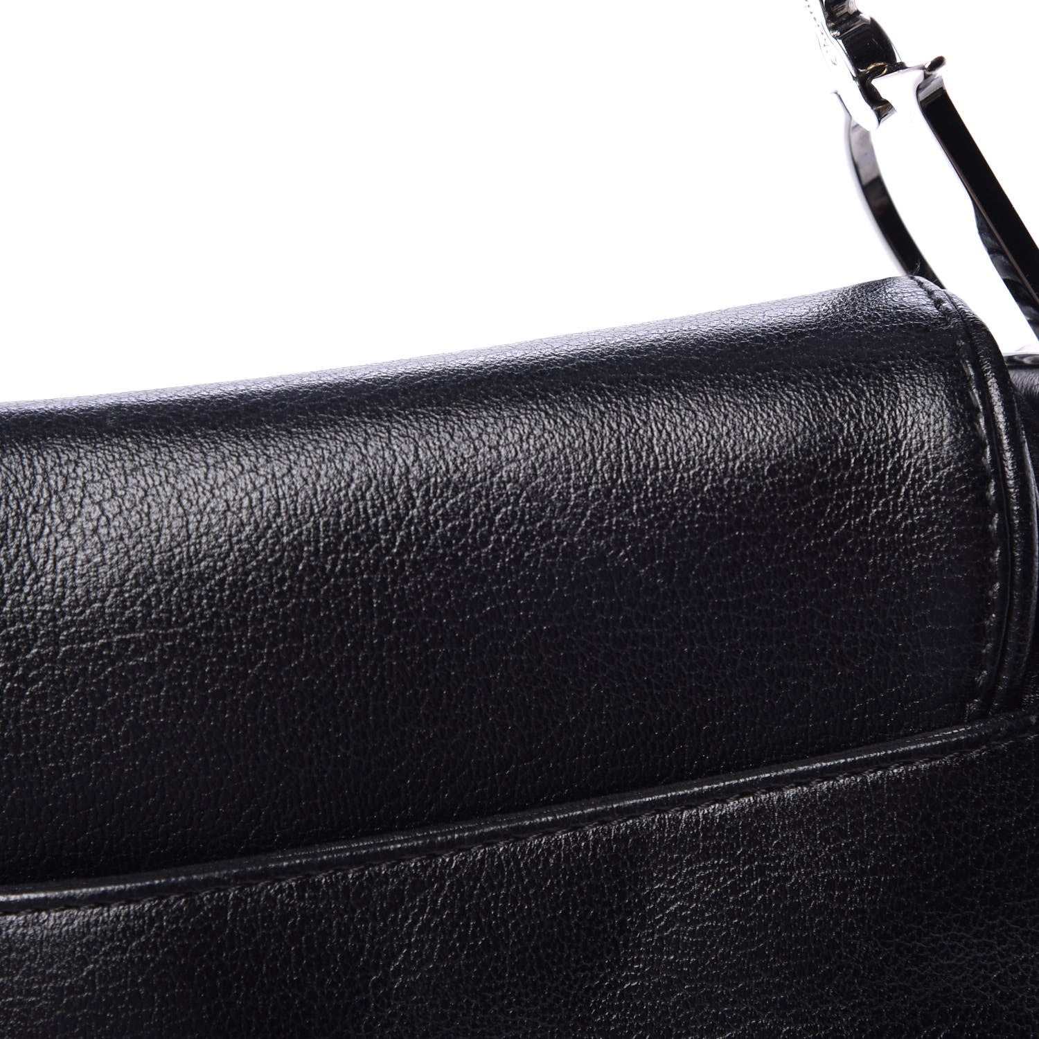 Christian Dior Calfskin Saddle Bag Black 8 of 10
