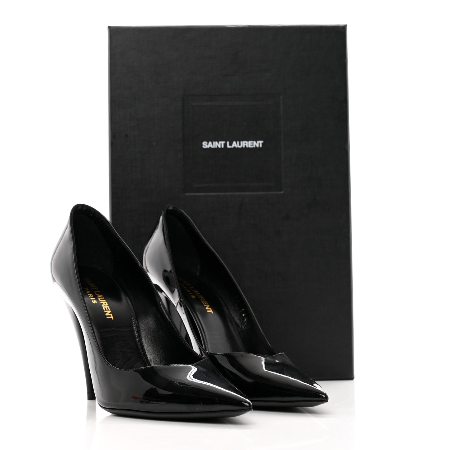 Patent Calfskin Kiki 100 Pumps 36.5 Black