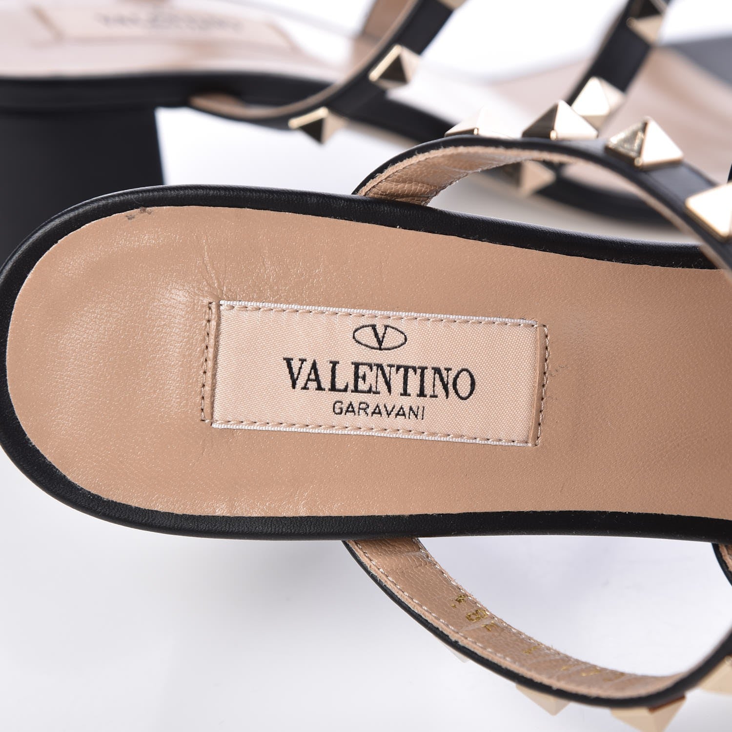 Valentino Garavani Calfskin Rockstud 60mm Caged Slide Sandals 38.5 Black 7 of 10