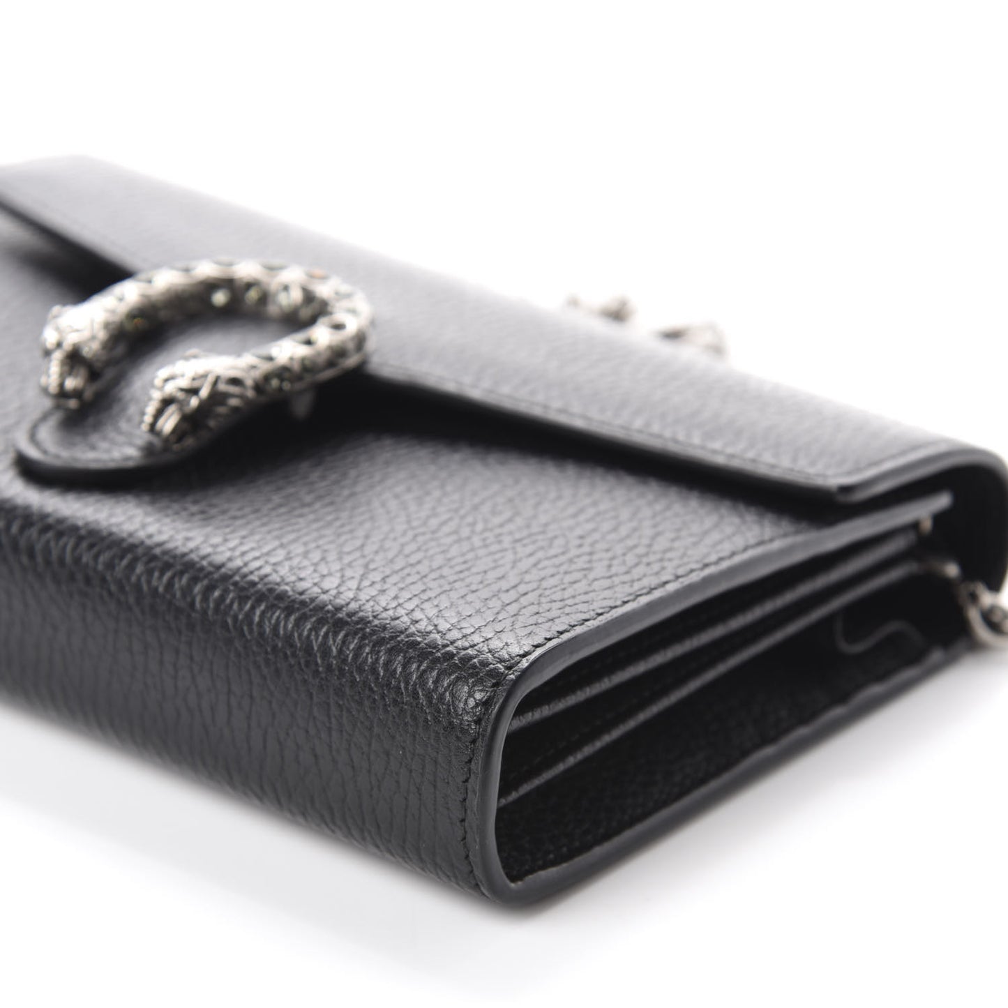Calfskin Mini Dionysus Chain Wallet Black