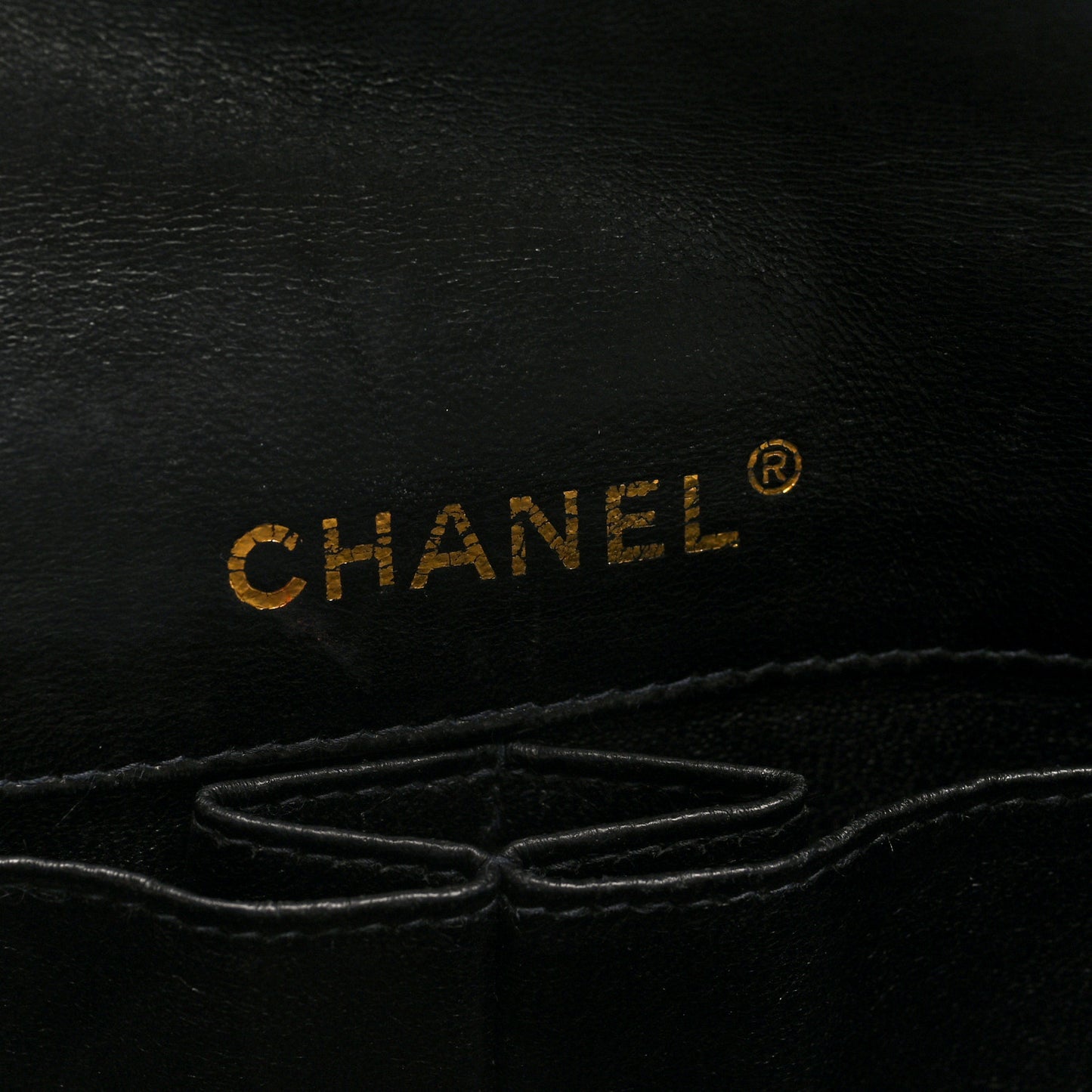 Lambskin East West Chocolate Bar Flap Black