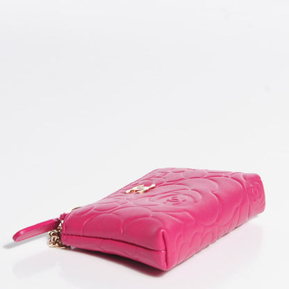 Chanel Lambskin Camellia Coin Purse Fuchsia 4 of 8