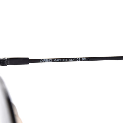 Fendi Metal Round Aviator Sunglasses FF0221/S Black 7 of 8