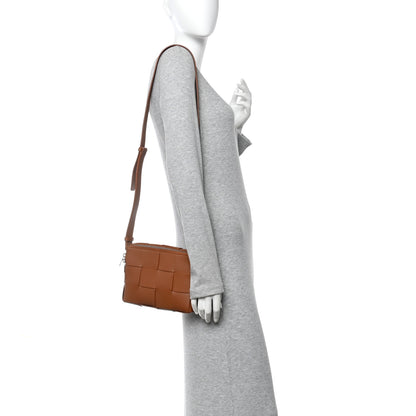 Bottega Veneta Lambskin Maxi Intrecciato Cassette Camera Bag Caramel 2 of 12