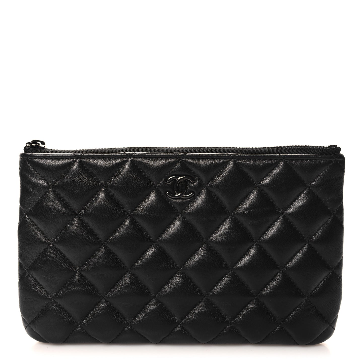 Lambskin Quilted Cosmetic Case So Black
