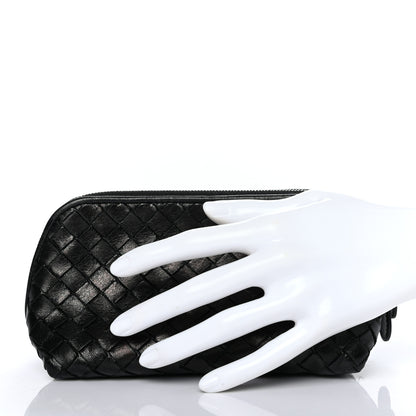 Bottega Veneta Nappa Intrecciato Small Cosmetic Pouch Black 2 of 7