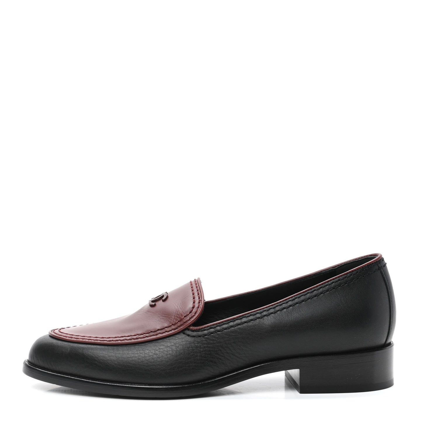 Calfskin CC Mocassin Loafers 36 Brown Black