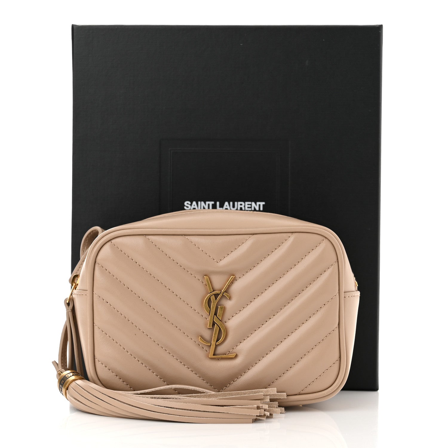 Saint Laurent Calfskin Matelasse Monogram Lou Belt Bag Dark Beige 11 of 11