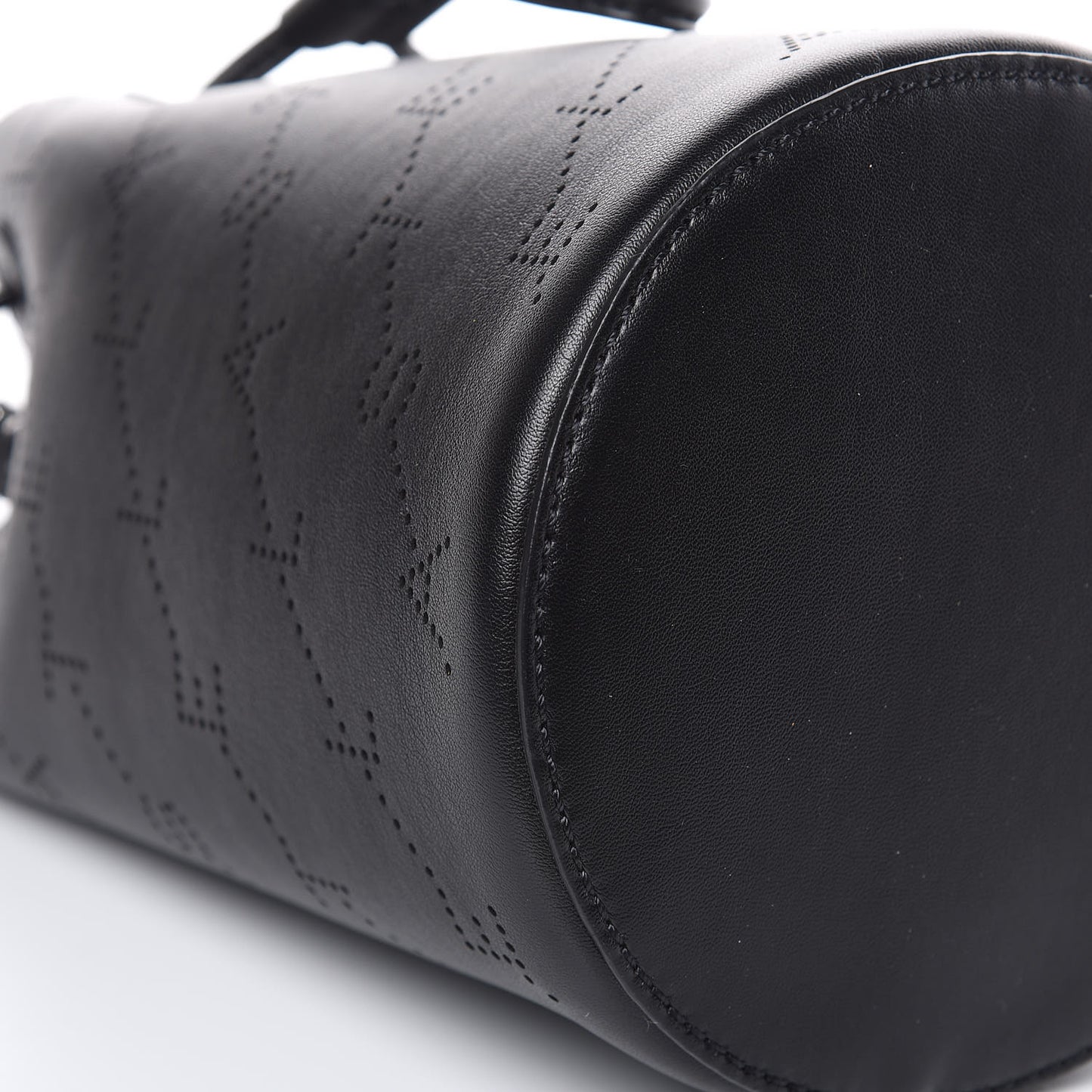 Perforated Eco Alter Nappa Mini Bucket Bag Black