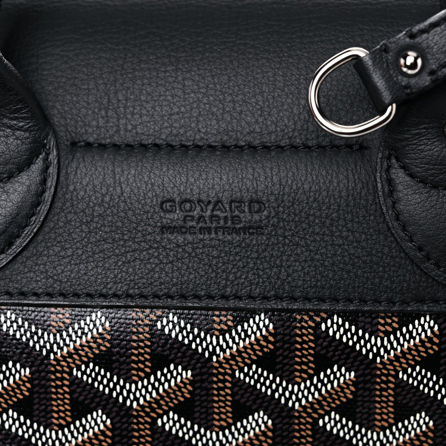 Goyardine Calfskin Mini Alpin Backpack Black