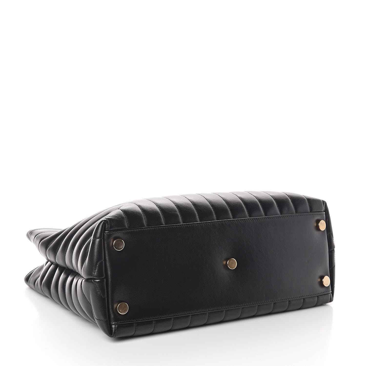 Saint Laurent Calfskin Y Quilted Monogram Large Loulou Shopper Black 4 of 9