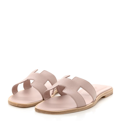 Hermes Epsom Oran Sandals 38 Rose Pale 3 of 9
