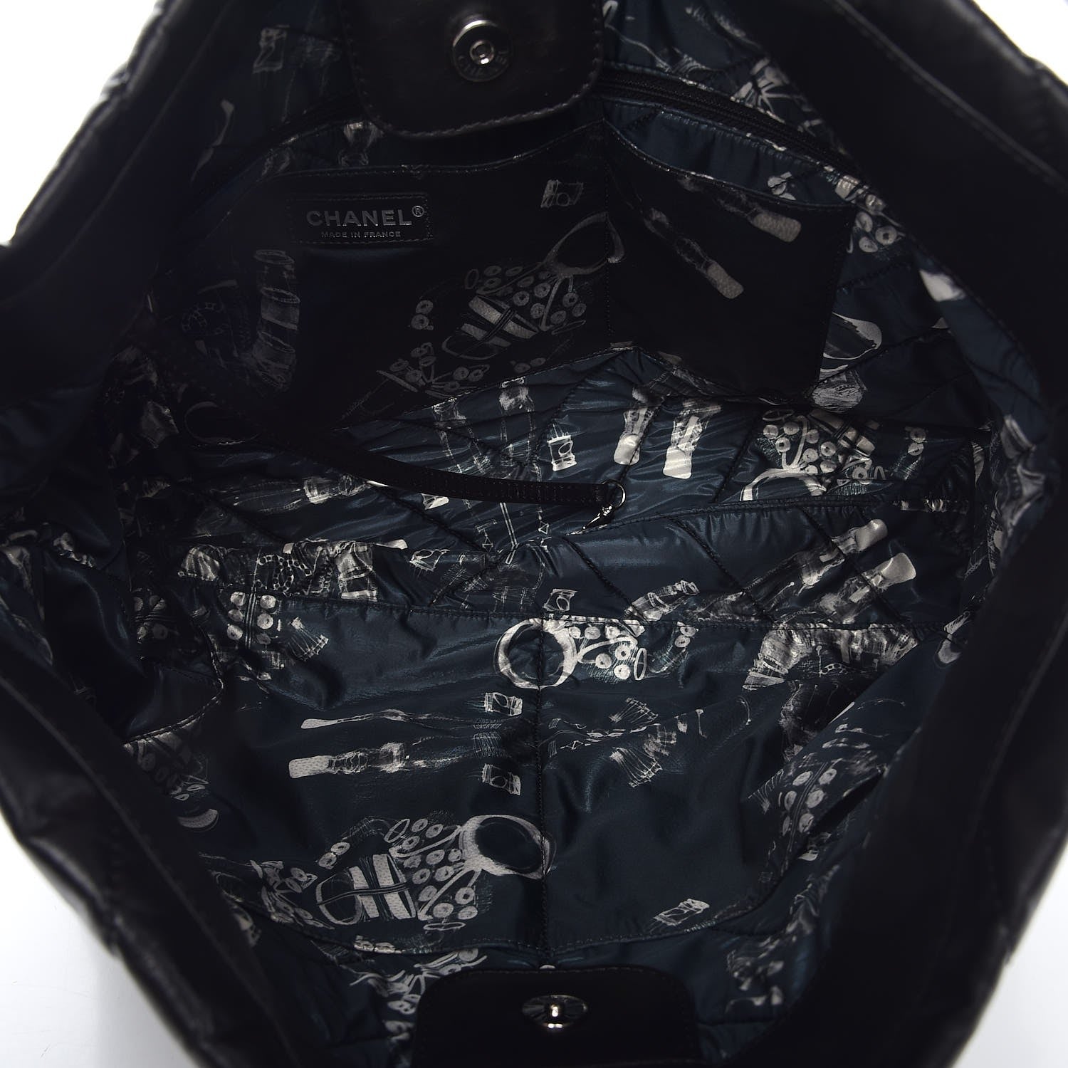 Chanel Aged Calfskin Chevron Small Big Bang Hobo Black 5 of 7