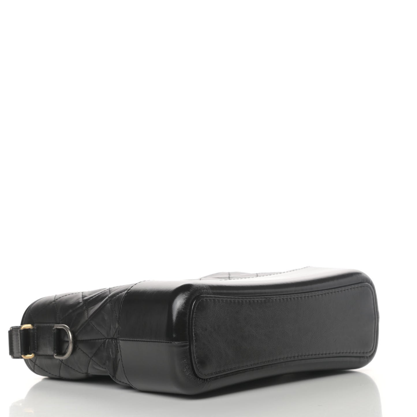 Aged Calfskin Quilted Medium Gabrielle Hobo Black