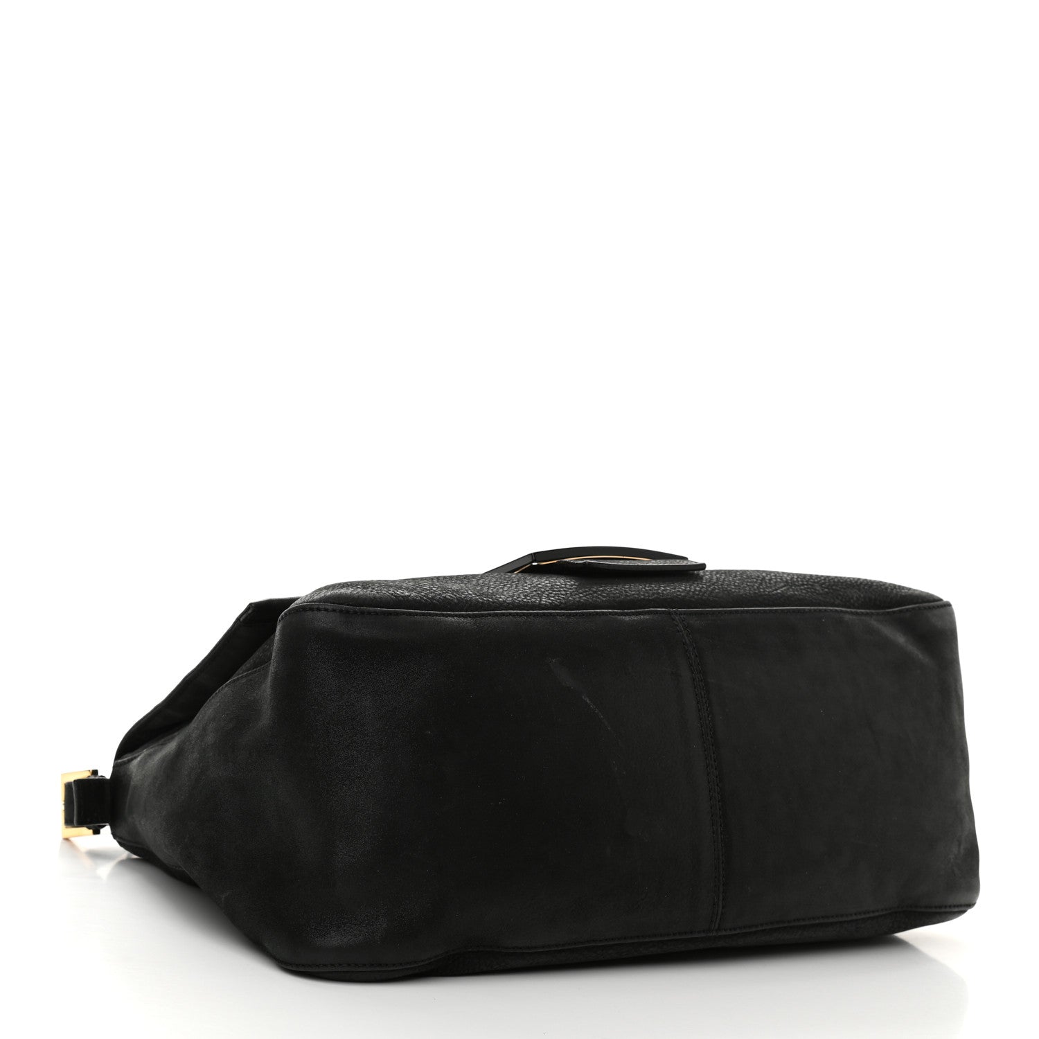 Fendi Vitello Savana Big Mama Baguette Black Tartaruga Natural 4 of 15