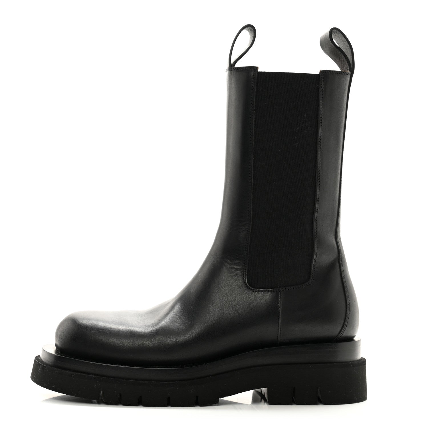Bottega Veneta Calfskin The Lug Chelsea 55mm Boots 38.5 Black 1 of 12