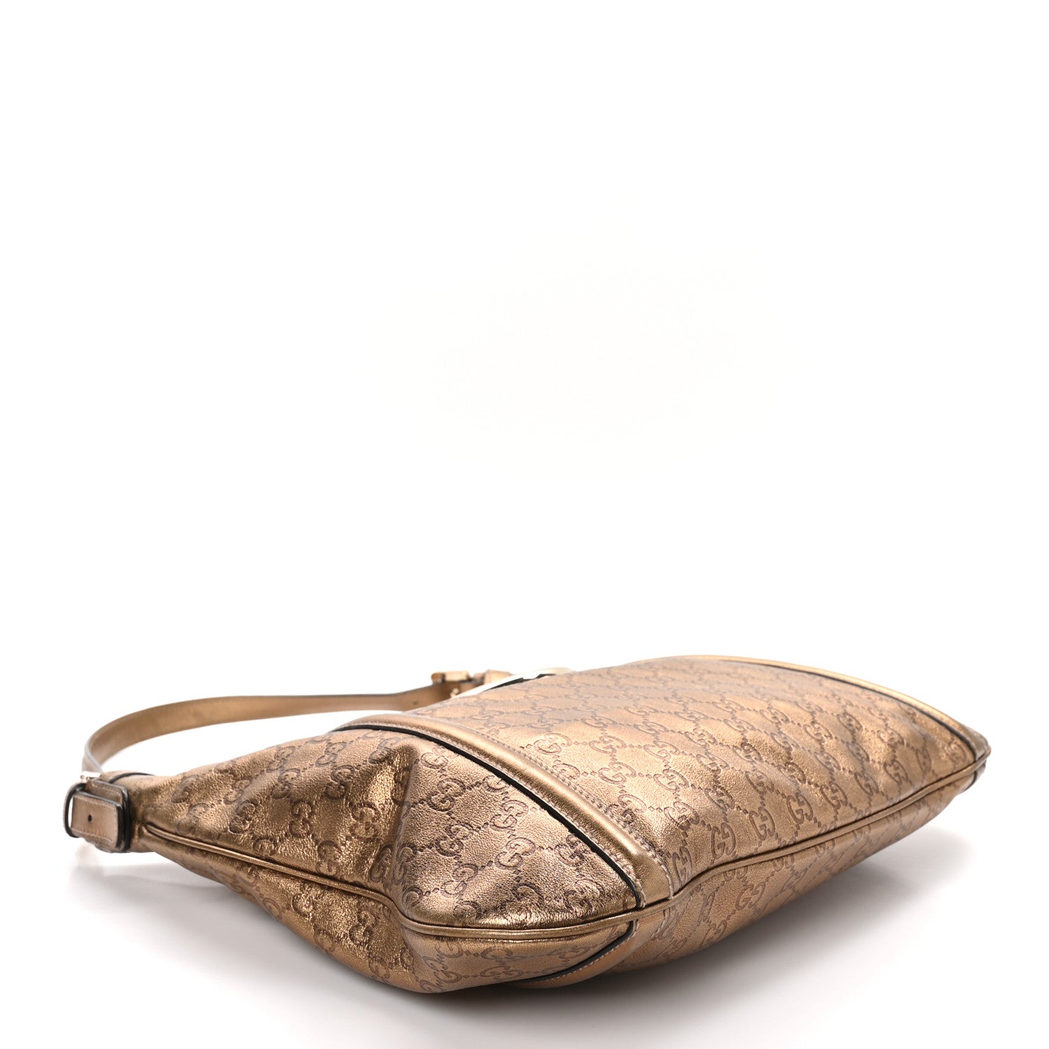 Gucci Metallic Guccissima Medium Britt Tote Gold 4 of 12