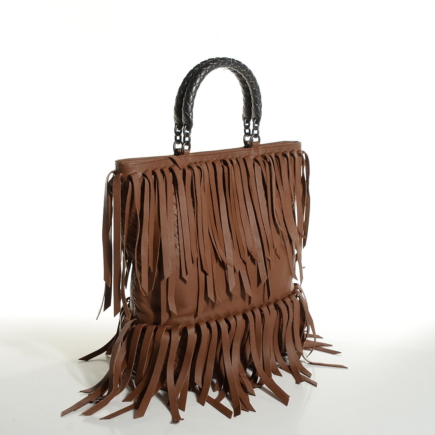 Bottega Veneta Nappa Fringe Tote Chene 3 of 8