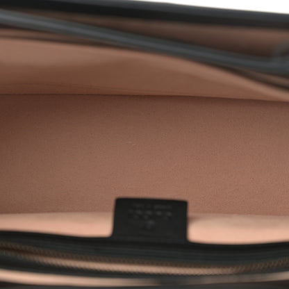Gucci Calfskin Sylvie Web Small Queen Margaret Top Handle Bag Black 5 of 13