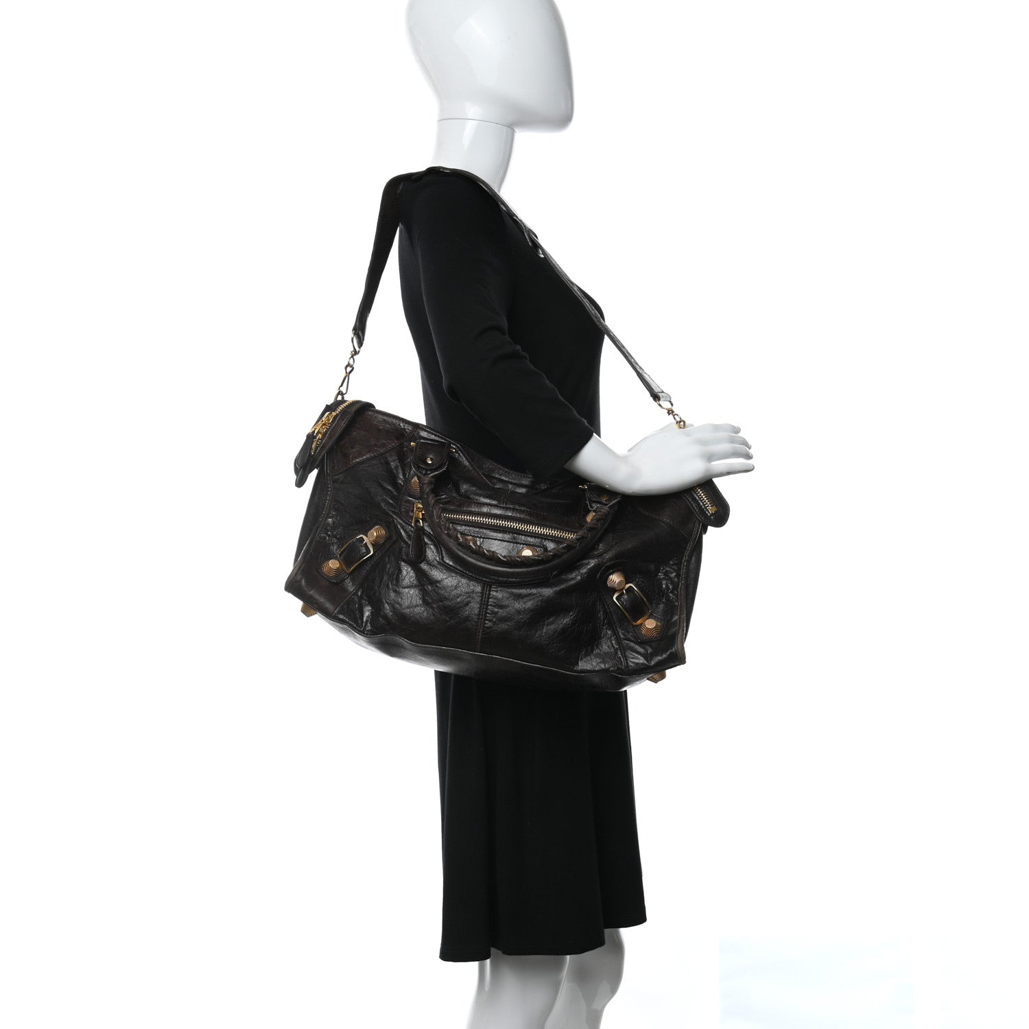 Balenciaga Chevre Giant 21 Gold Hardware Part Time Dark Brown 2 of 15