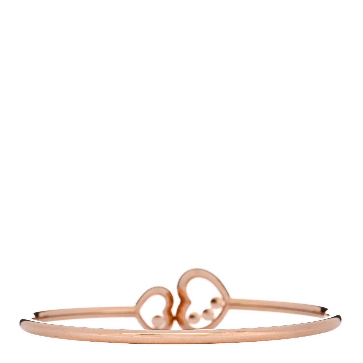 18K Rose Gold Diamond Happy Sport Bangle Bracelet