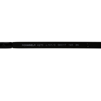 Chanel Square Frame Sequin Sunglasses 4270 Black 6 of 8