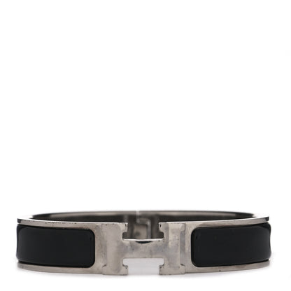 Hermes Enamel Narrow Clic Clac H Bracelet PM Black 1 of 4