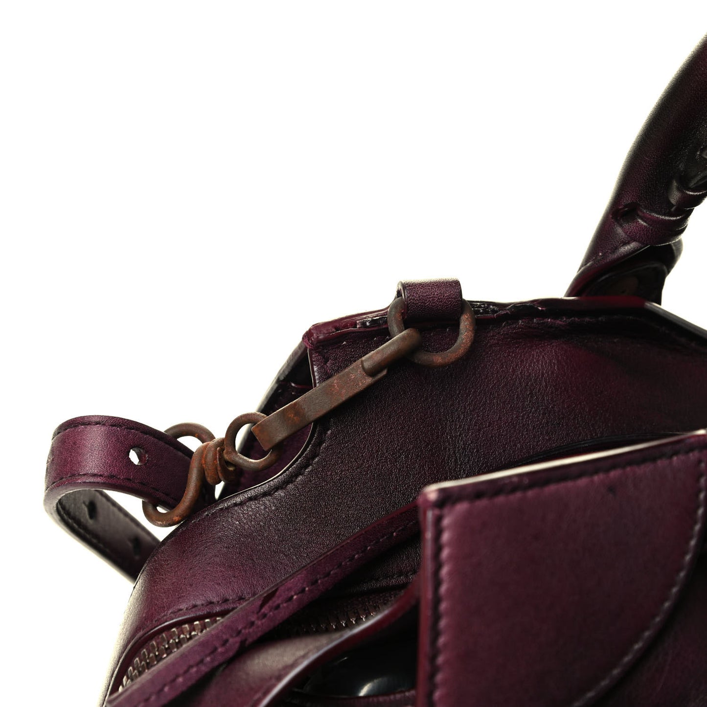 Used Calfskin Rust Hardware Neo Classic City Burgundy