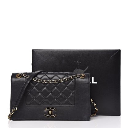 Chanel Sheepskin Quilted Vintage Mademoiselle Flap Black 17 of 17