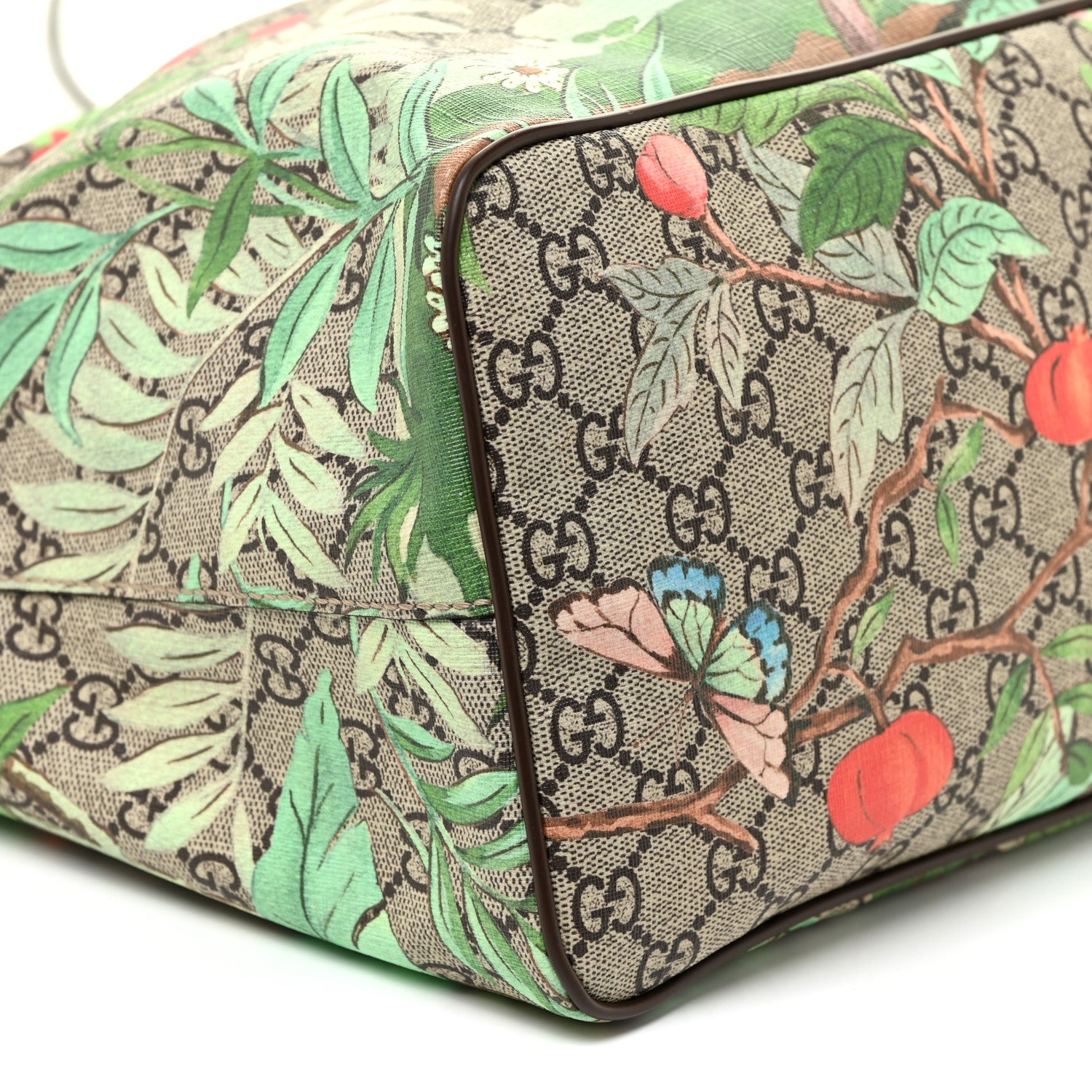 Gucci Soft GG Supreme Monogram Tian Medium Crossbody Tote Beige Multicolor New Acero 5 of 12